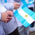 Conmemoración del Día de la Bandera en Lucila del Mar.